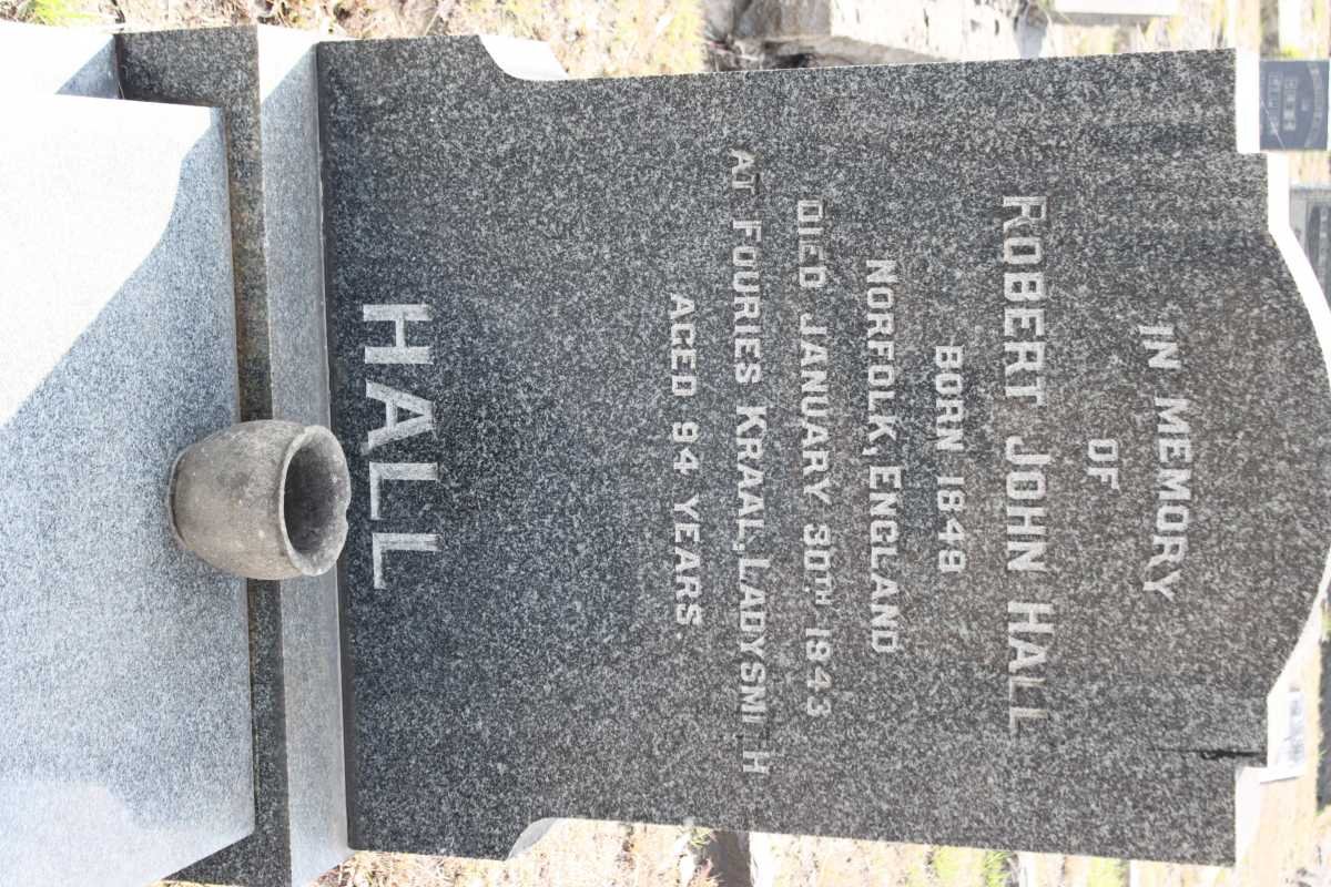 HALL Robert John 1849-1943