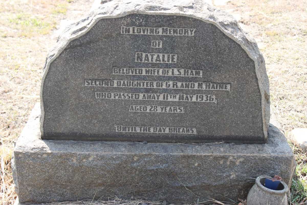 HAM Natalie nee HAIN 1908-1936