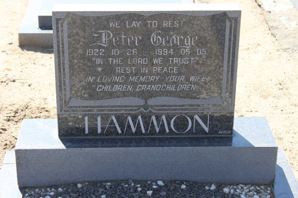 HAMMON Peter George 1922-1994