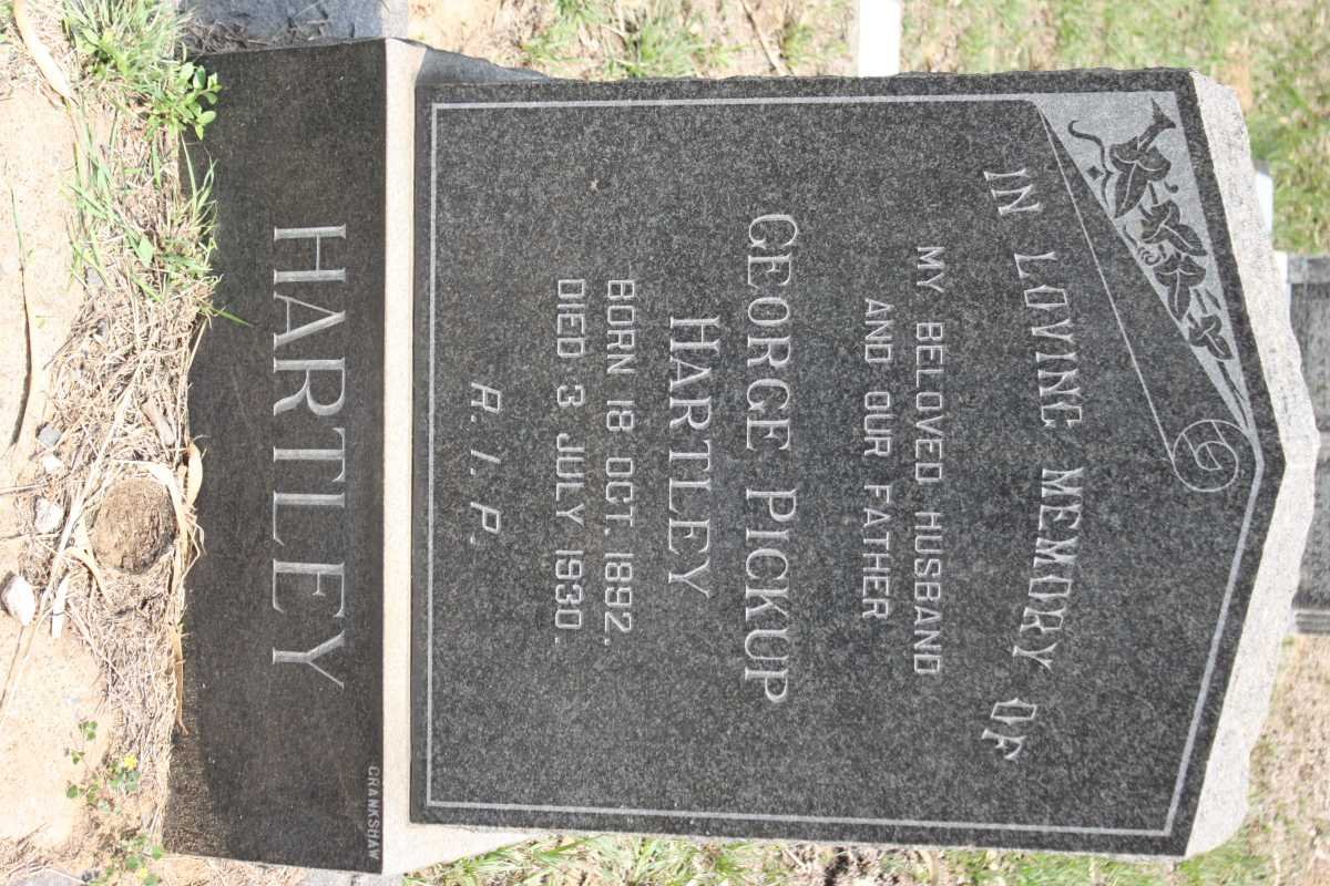 HARTLEY George Pickup 1892-1930