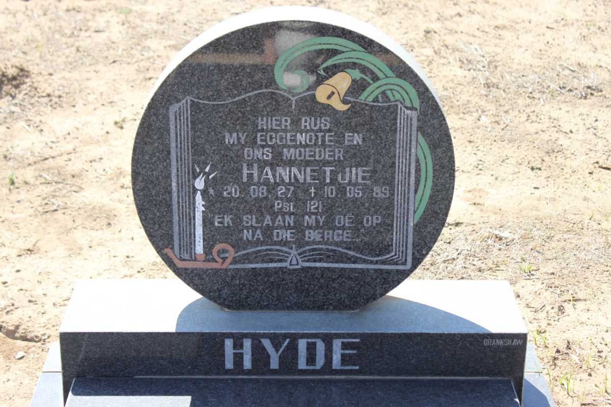 HYDE Hannetjie 1927-1989