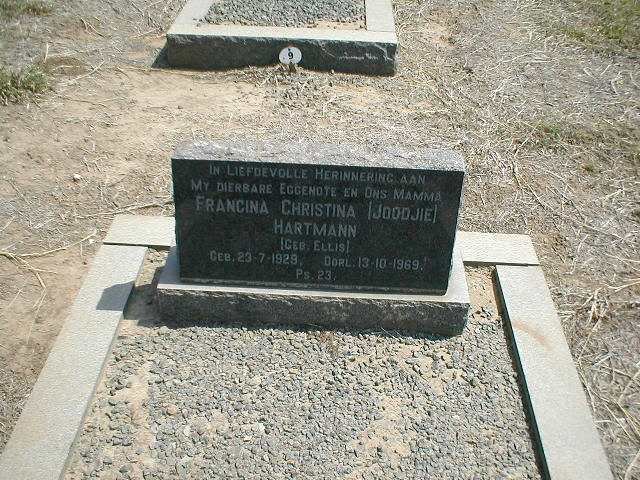 HARTMANN Francina Christina geb. ELLIS 1929-1969