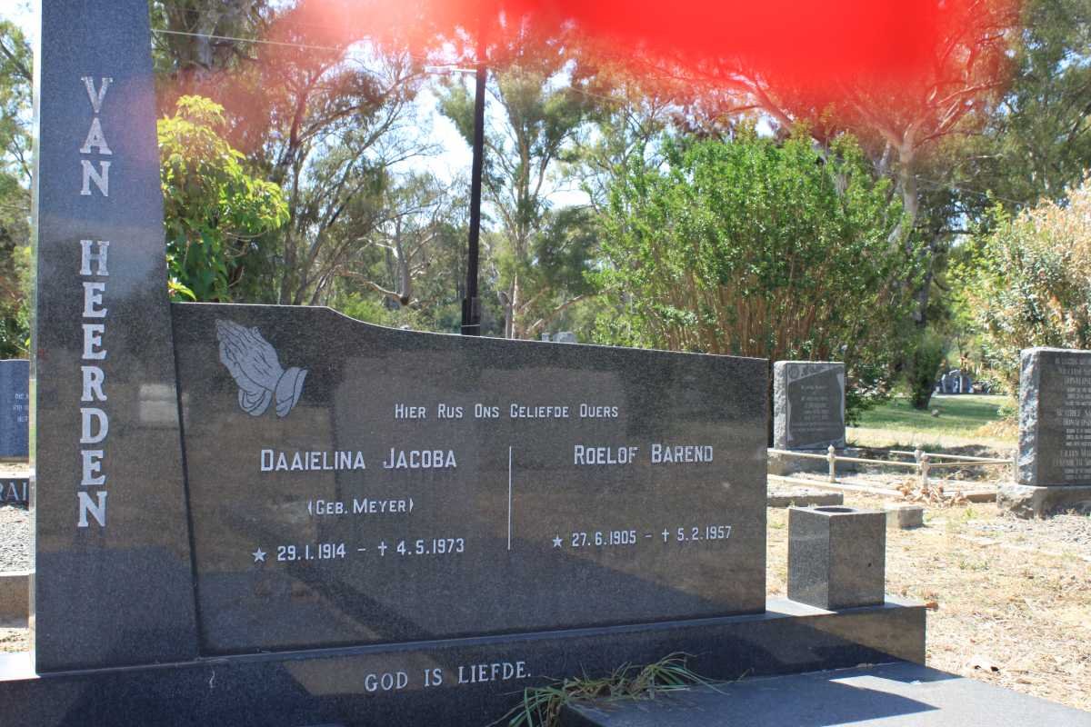 HEERDEN Roelof Barend, van 1905-1957 &amp; Daaielina Jacoba MEYER 1914-1973