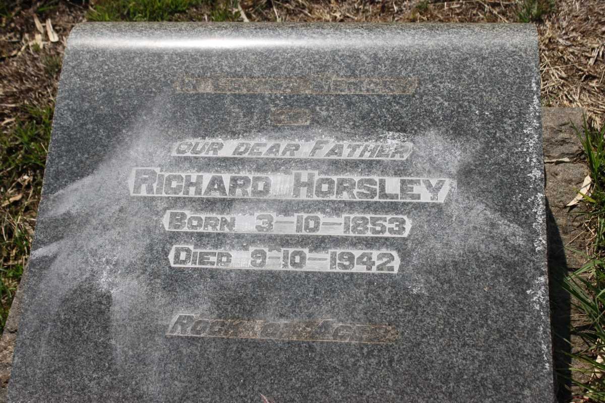HORSLEY Richard 1853-1942