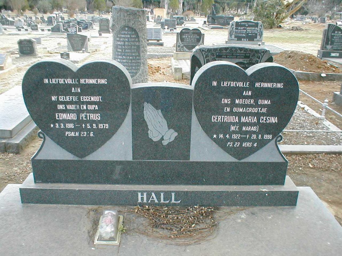 HALL Edward Petrus 1916-1979 &amp; Gertruida Maria Gesina MARAIS 1922-1996