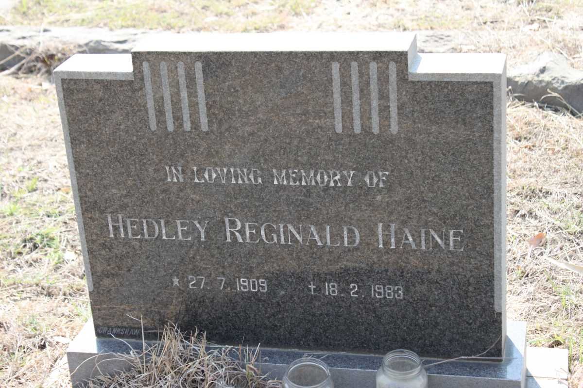 HAINE, Hedley Reginald 1909-1983