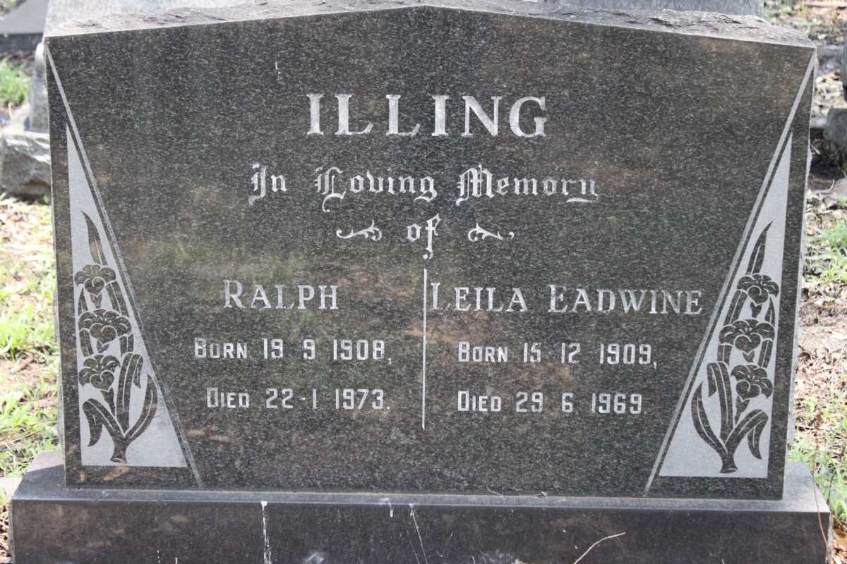 ILLING Ralph 1908-1973 &amp; Leila Eadwine 1909-1969