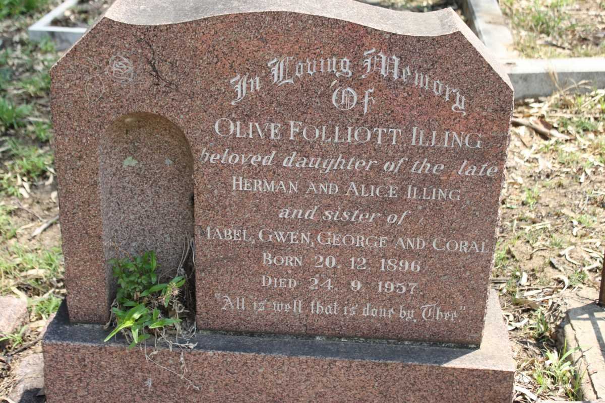 ILLING Olive Folliott 1896-1957