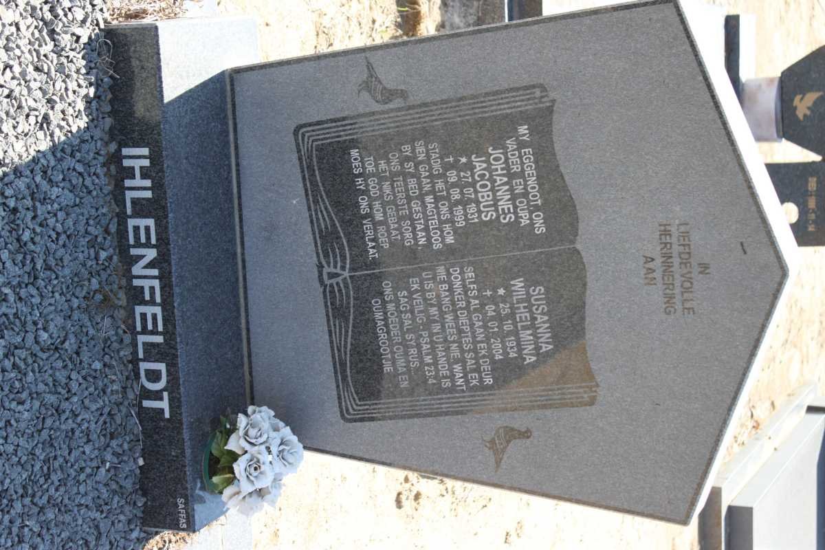 IHLENFELDT Johannes Jacobus 1931-1999 &amp; Susanna Wilhelmina 1934-2004