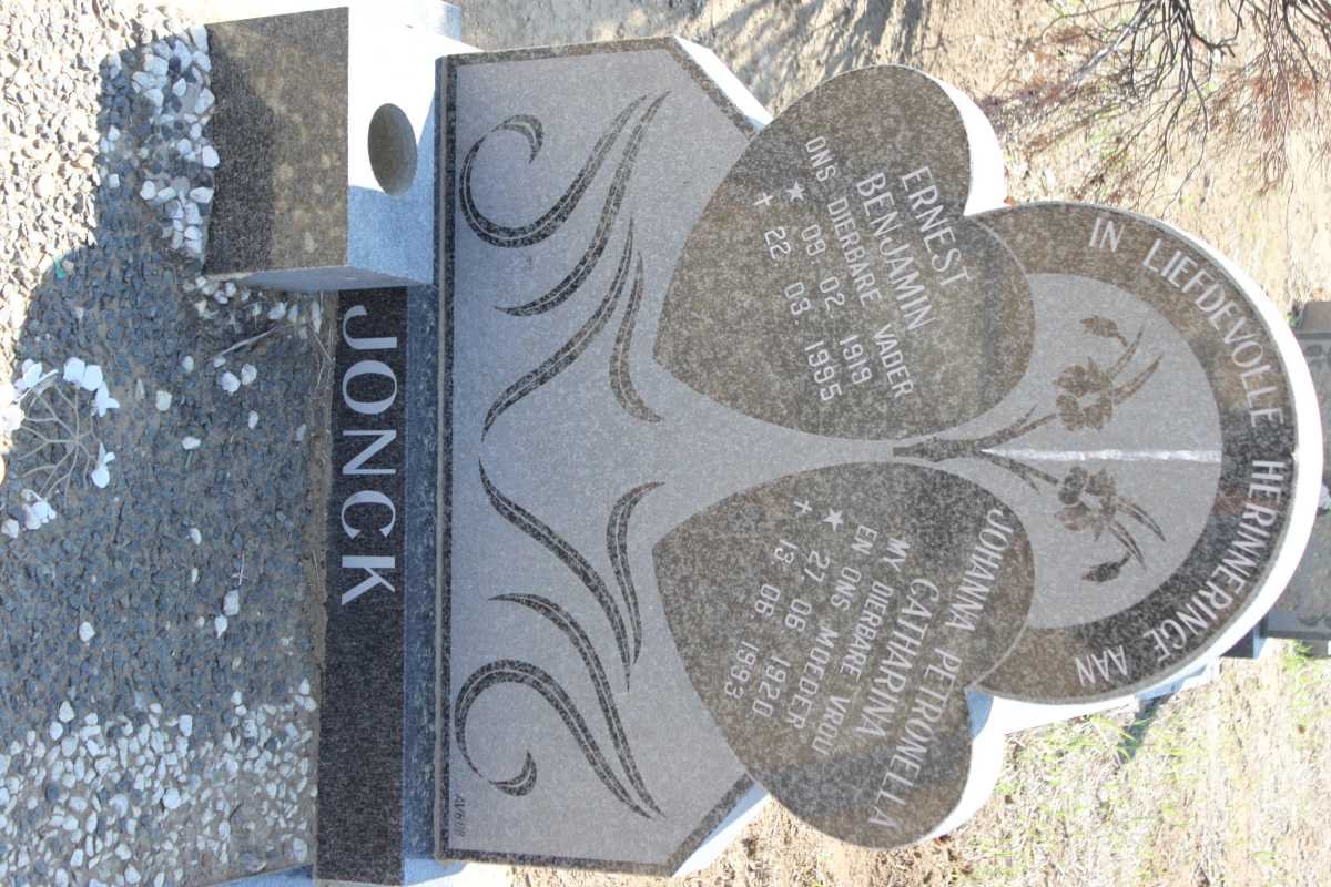 JONCK Ernest Benjamin 1919-1995  &amp; Johanna Petronella Catharina 1920-1993