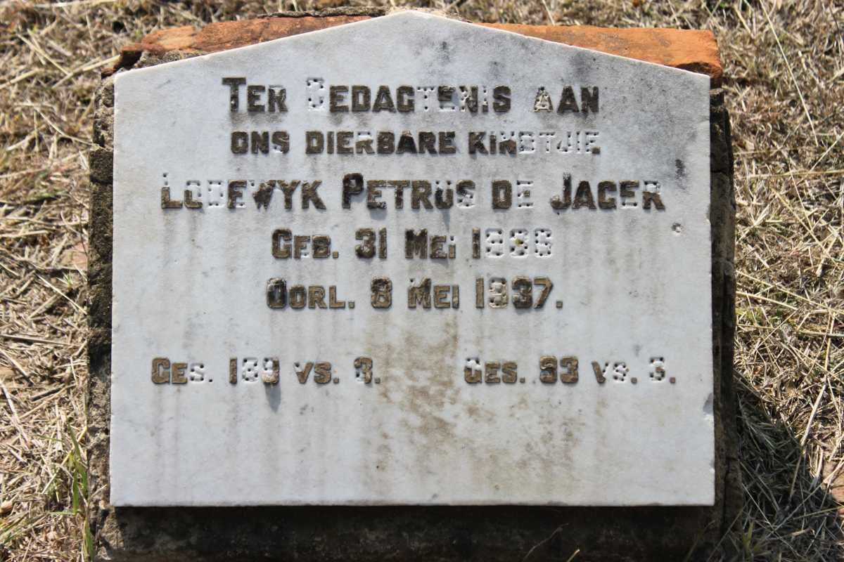 JAGER Lodewyk Petrus, de 1936-1937