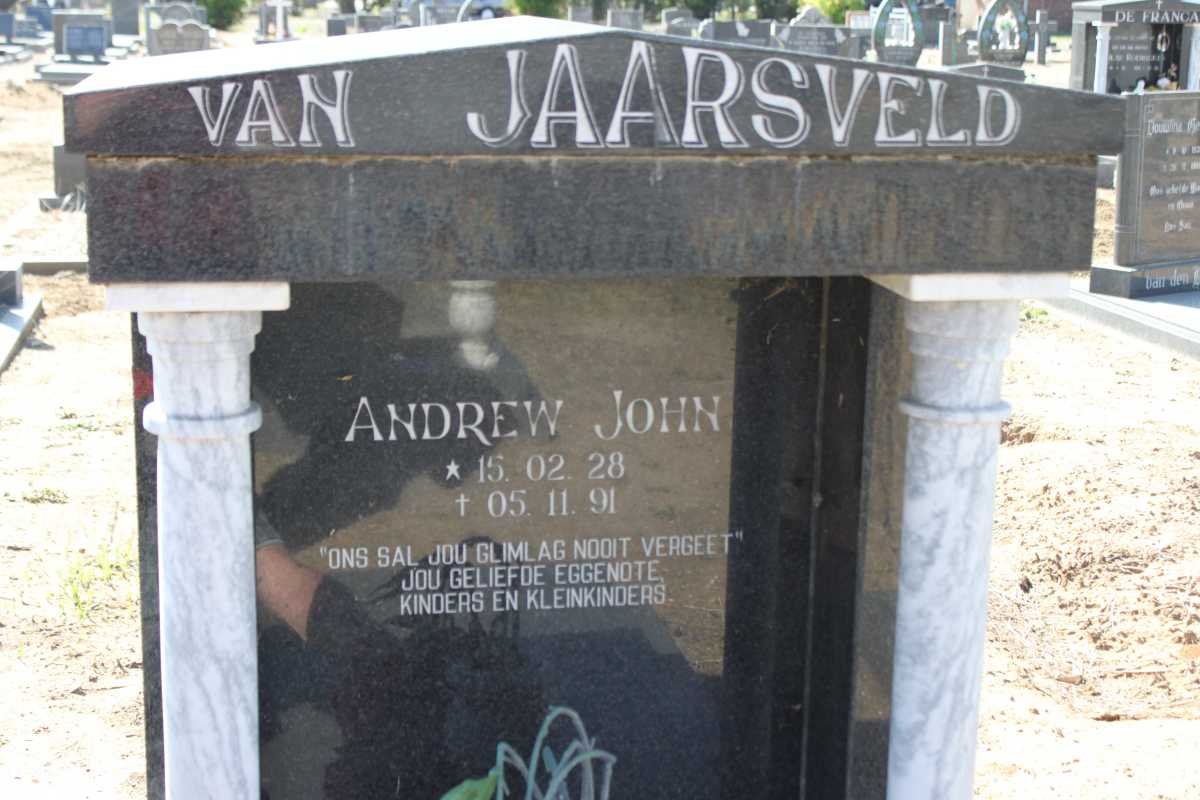 JAARSVELD Andrew John, van 1928-1991