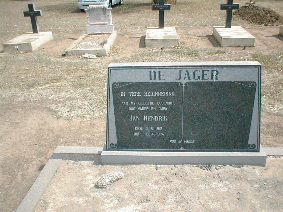 JAGER Jan Hendrik, de 1912-1974