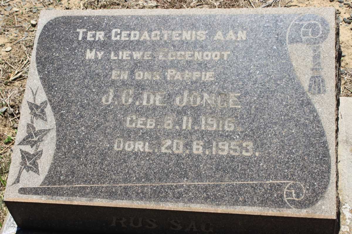 JONGE J.C., de 1916-1953