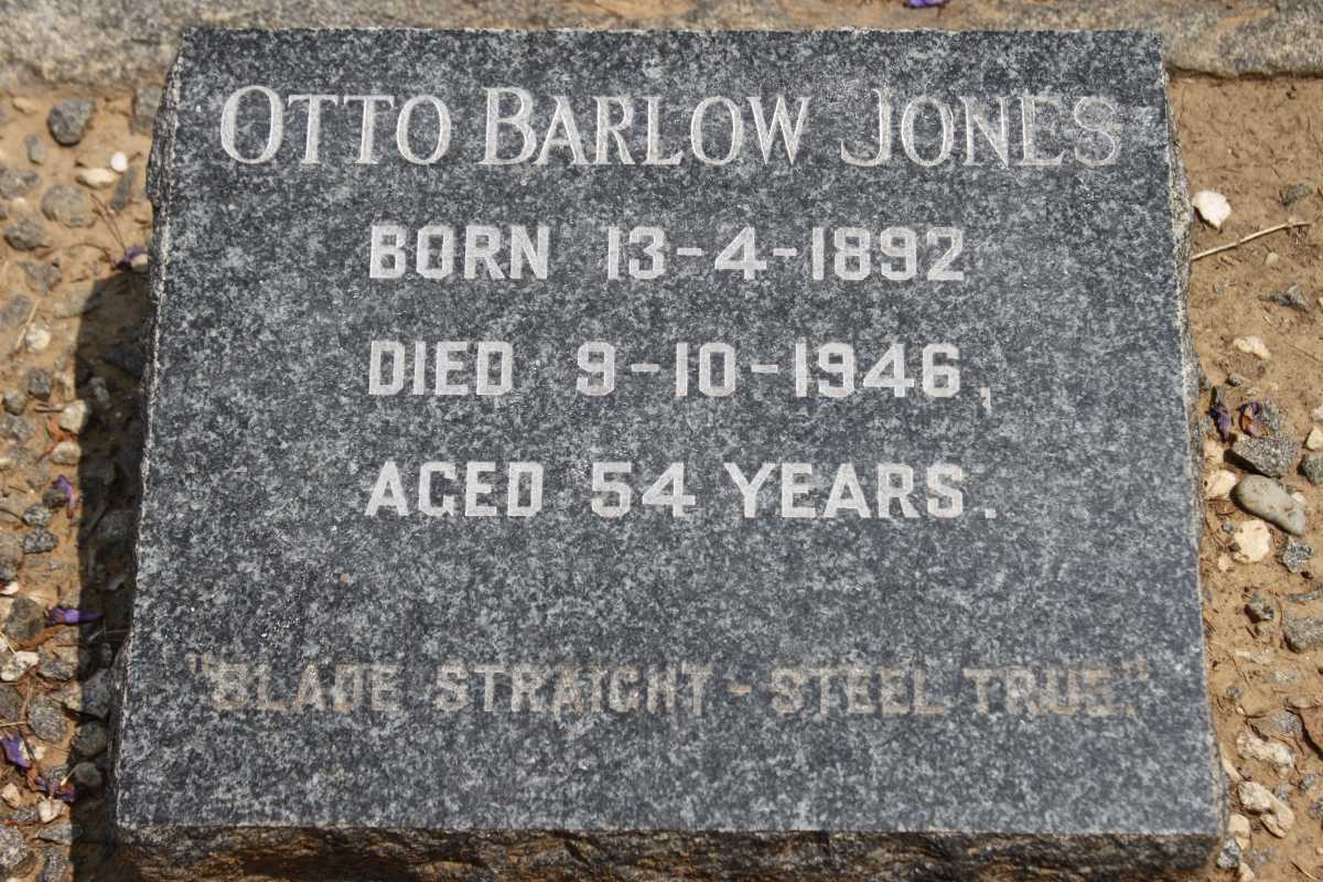 JONES Otto Barlow 1892-1946
