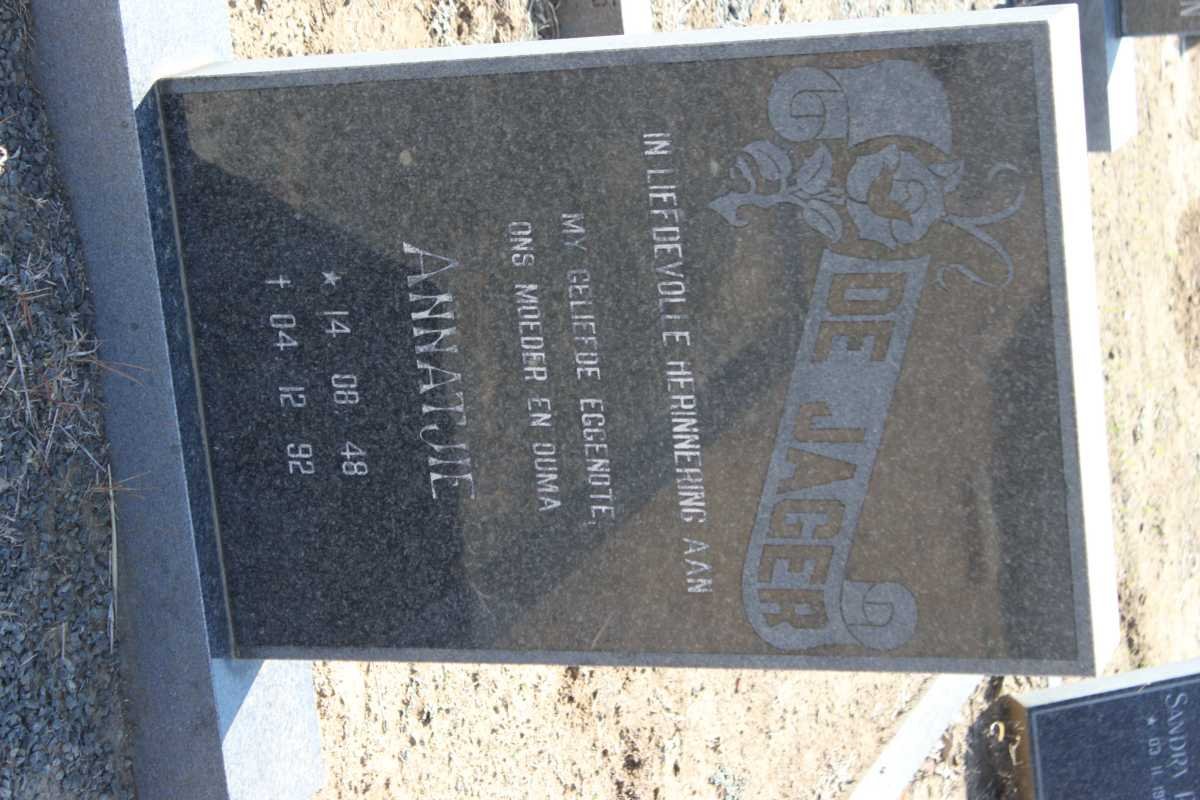 JAGER Annatjie, de 1948-1992 