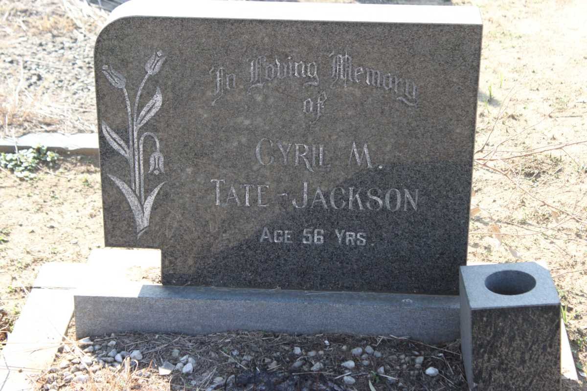 JACKSON Cyril M., TATE