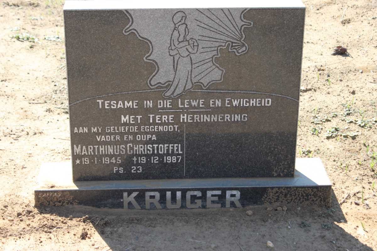 KRUGER Marthinus Christoffel 1945-1987