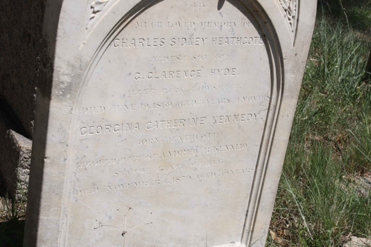 KENNEDY Georgina Catherine nee HEATHCOTE -1879 :: HYDE Charles Sidney Heathcote -1869