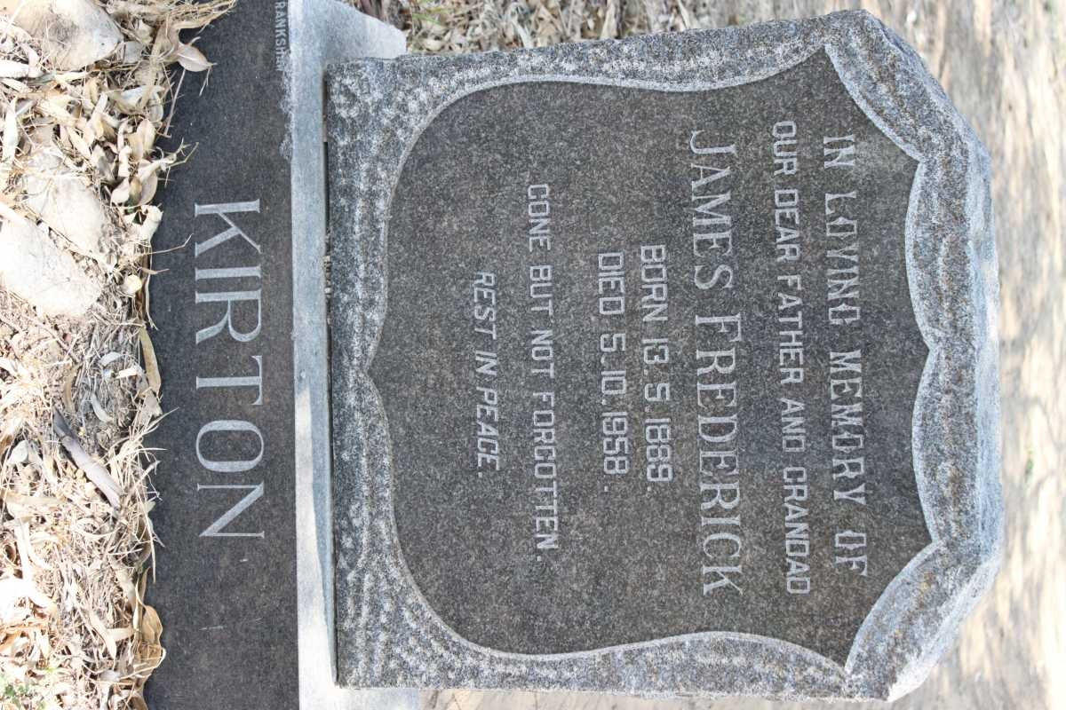 KIRTON James Frederick 1889-1958