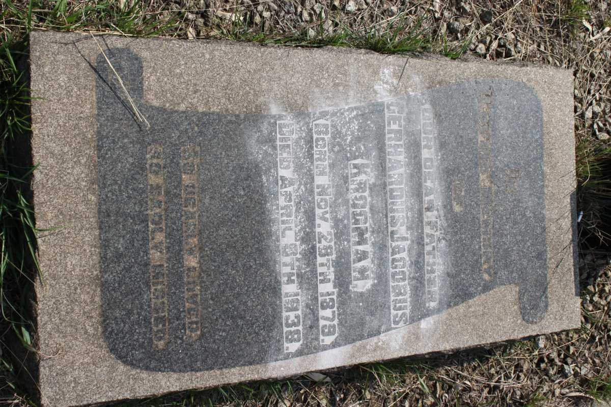 KROGMAN Gerhardus Jacobus 1879-1938