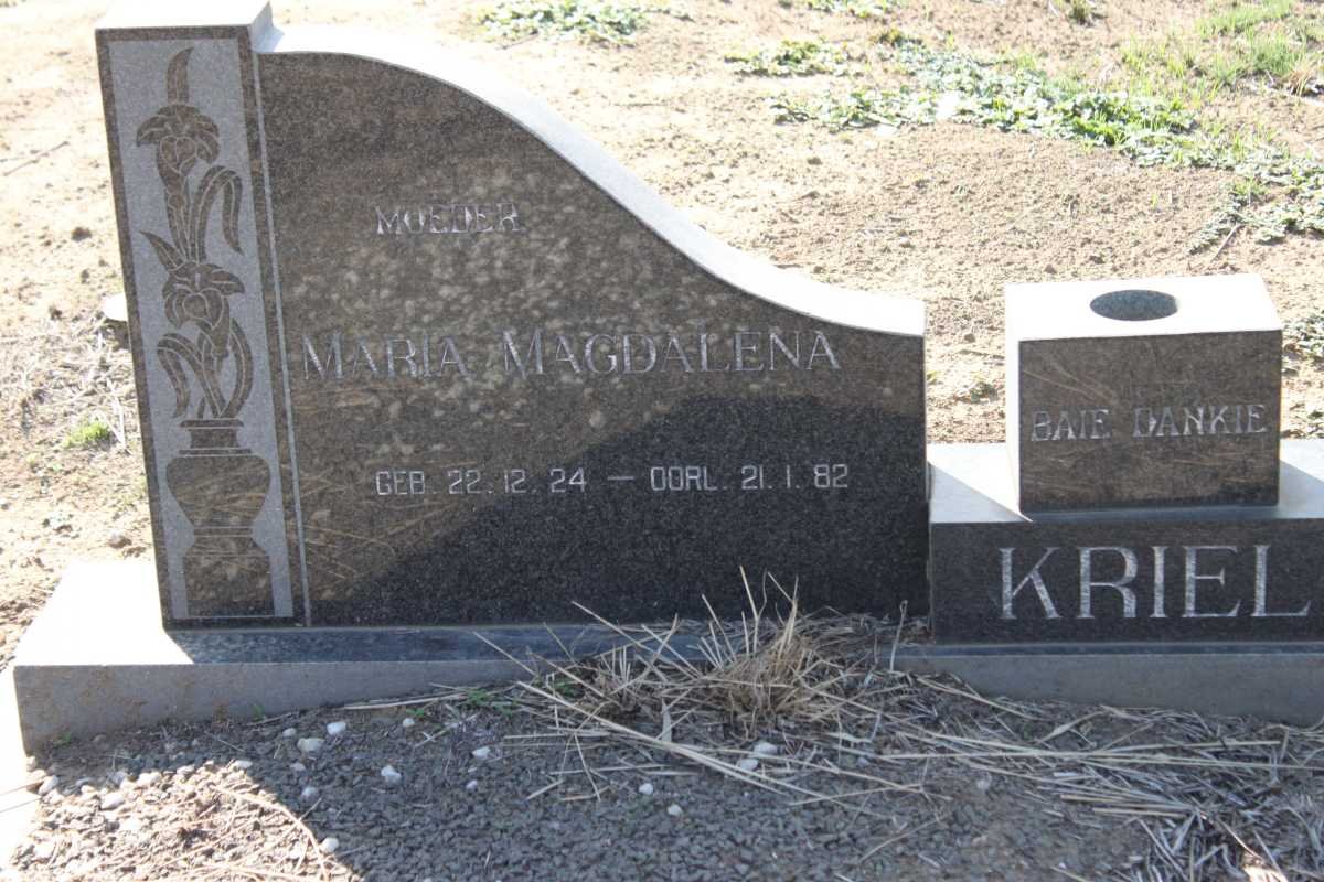 KRIEL Maria Magdalena 1924-1982