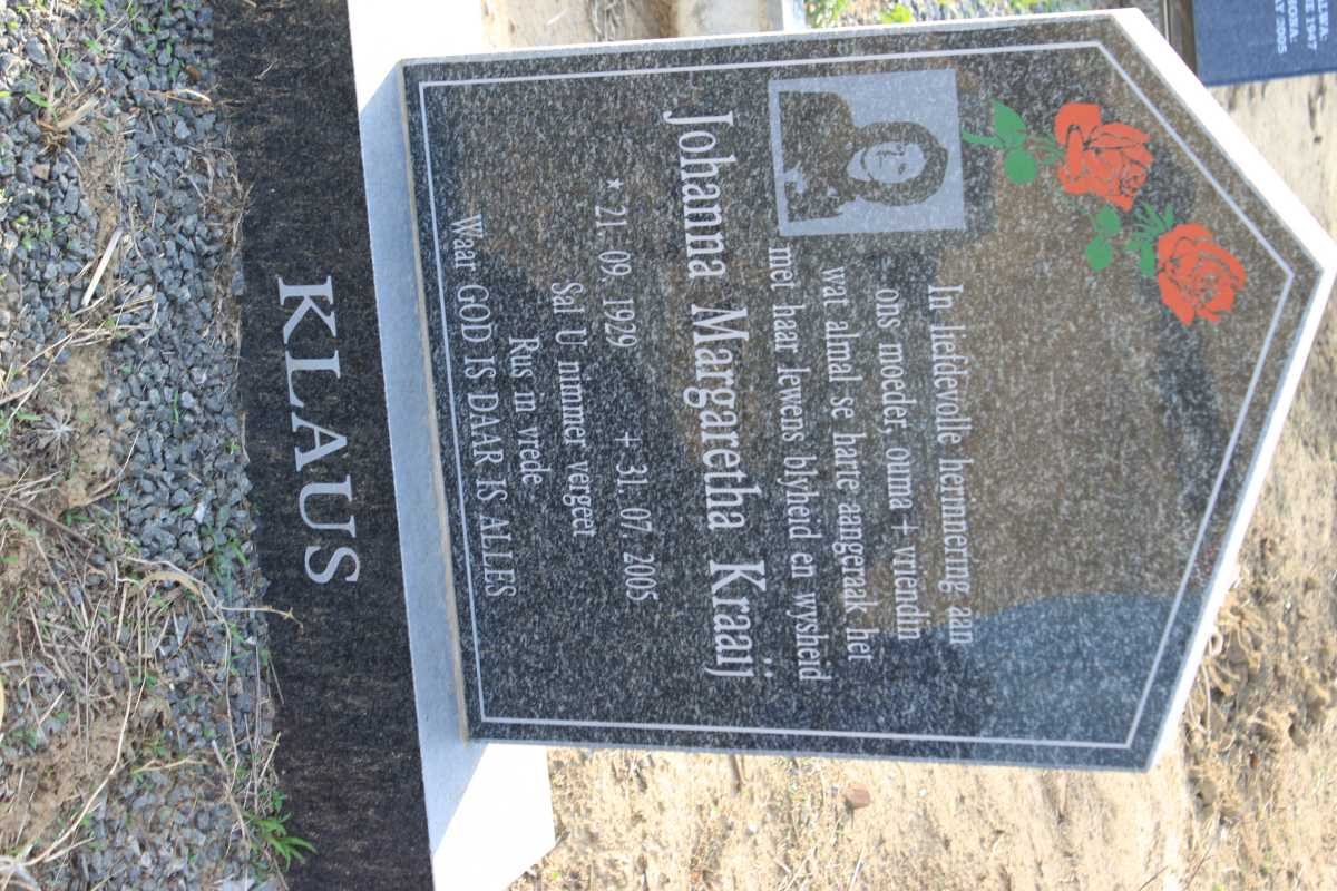 KLAUS Johanna Margaretha Kraaij 1929-2005