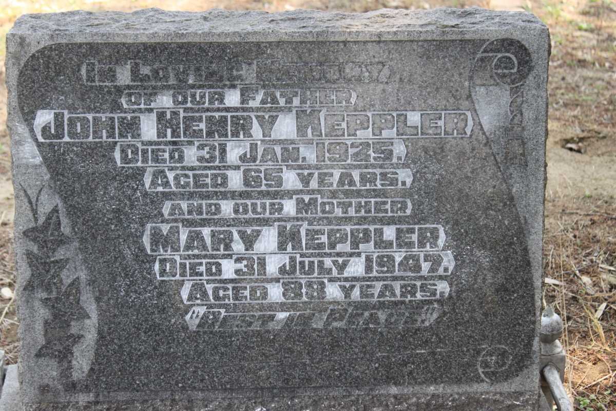 KEPPLER John Henry -1925 &amp; Mary -1947