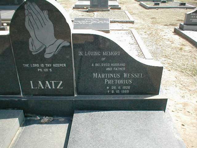 LAATZ Martinus Wessel Pretorius 1926-1969