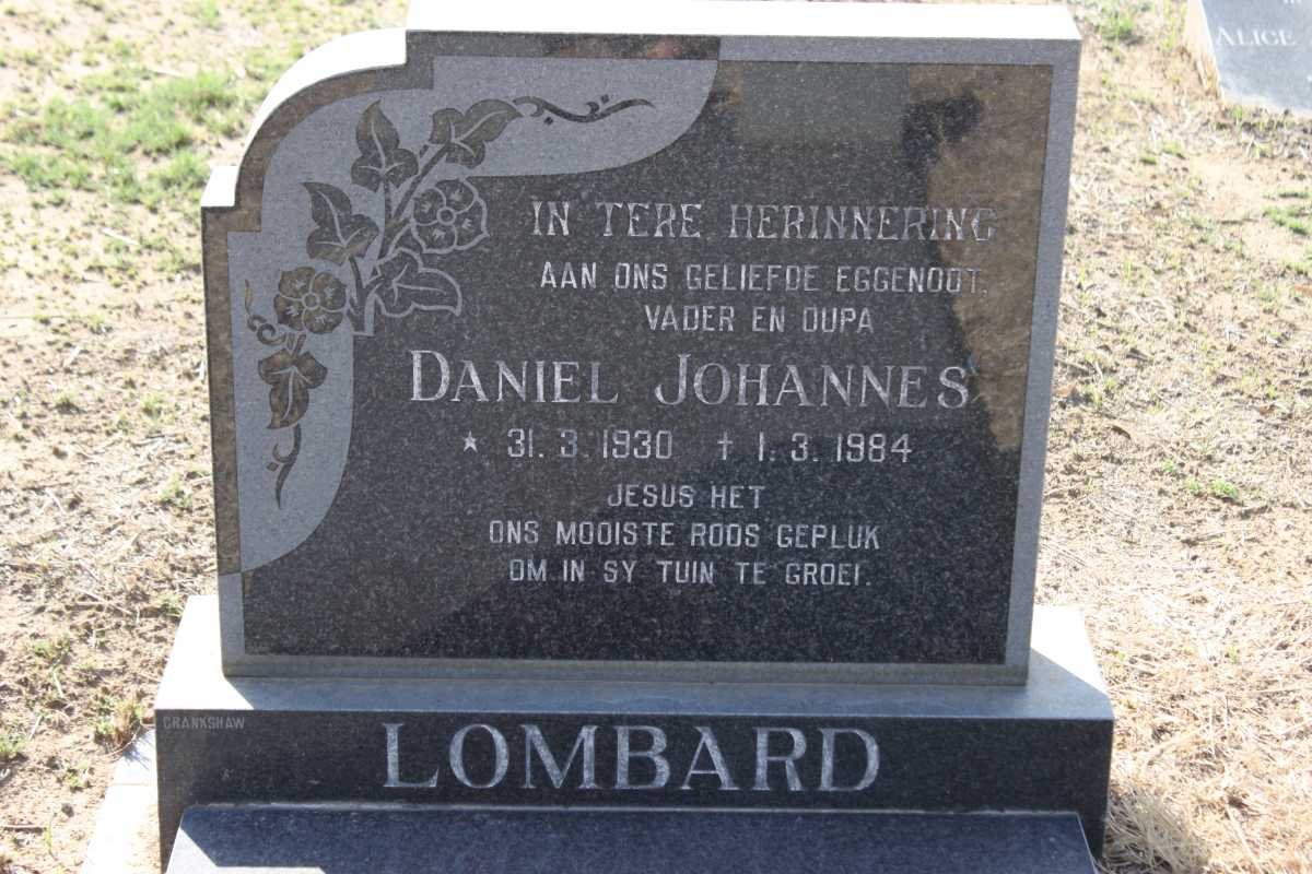 LOMBARD Daniel Johannes 1930-1984