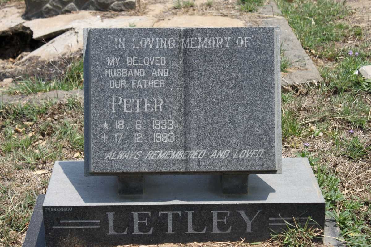 LETLEY Peter 1933-1983
