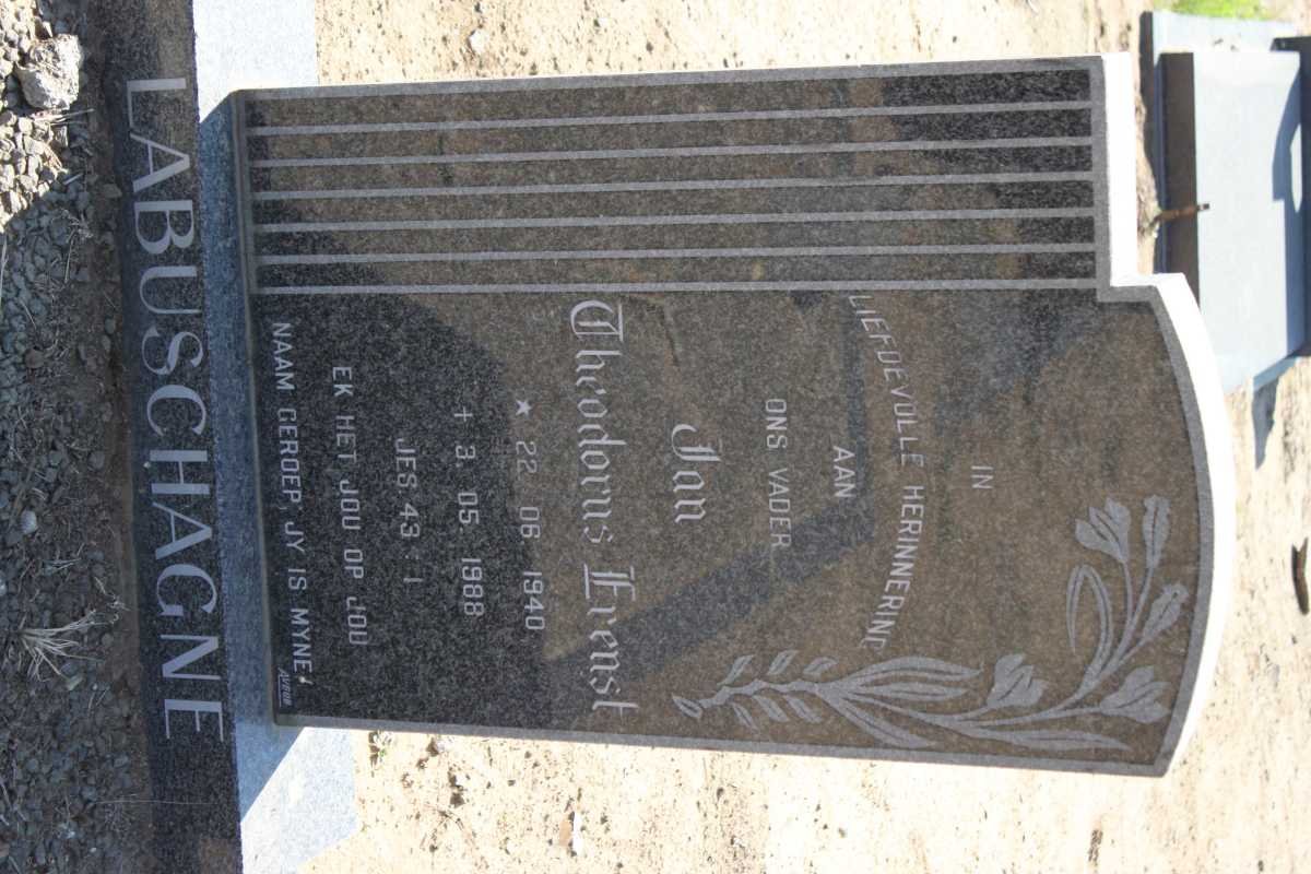 LABUSCHAGNE Jan Theodorus Erenst 1940-1988