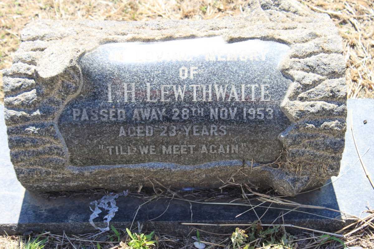 LEWTHWAITE I.H.  -1953