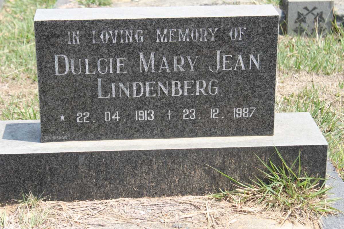 LINDENBERG Dulcie Mary Jean 1913-1987