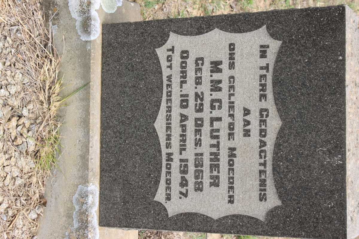 LUTHER M.M.C. 1868-1947