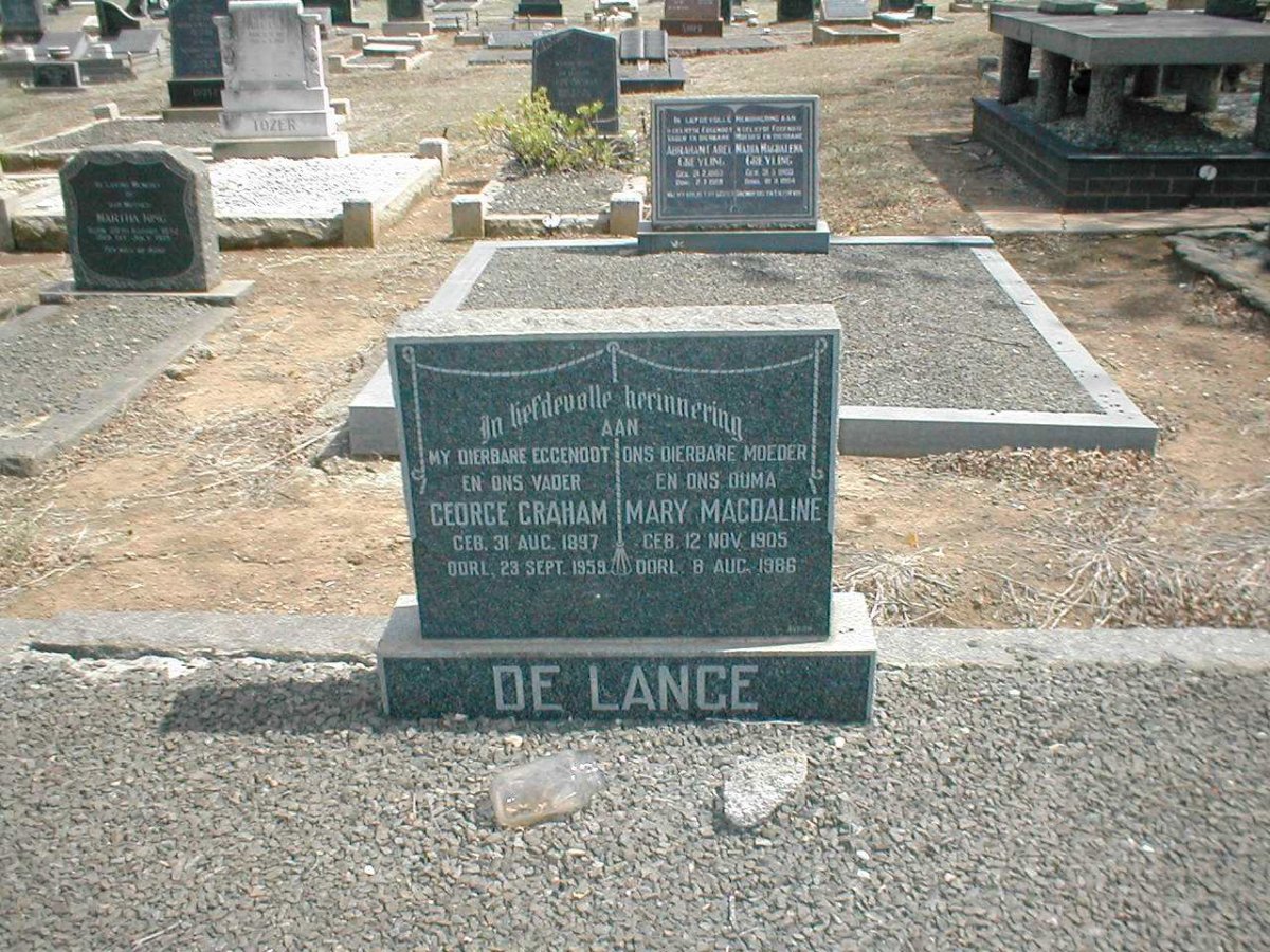 LANGE George Graham, de 1897-1959 &amp; Mary Magdaline 1905-1986
