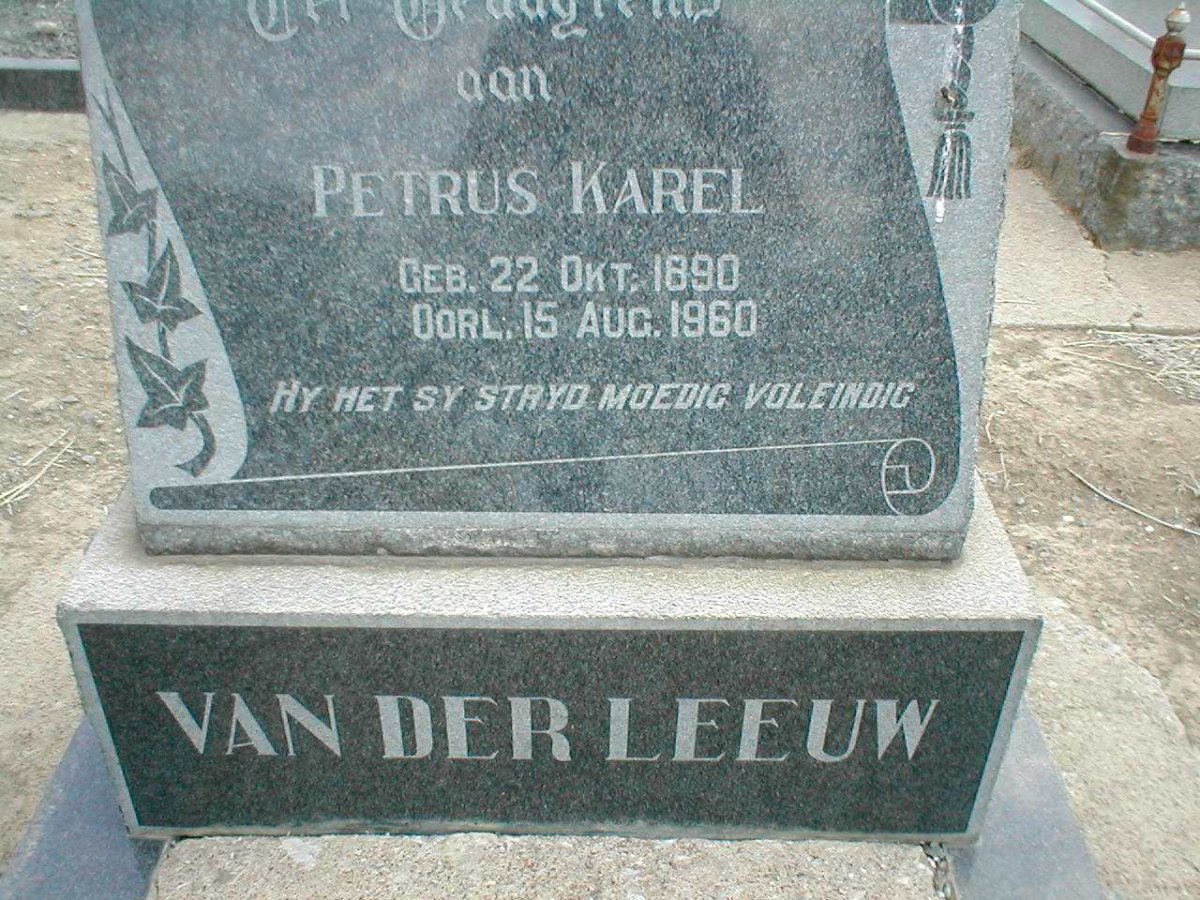 LEEUW Petrus Karel, van der 1890-1960