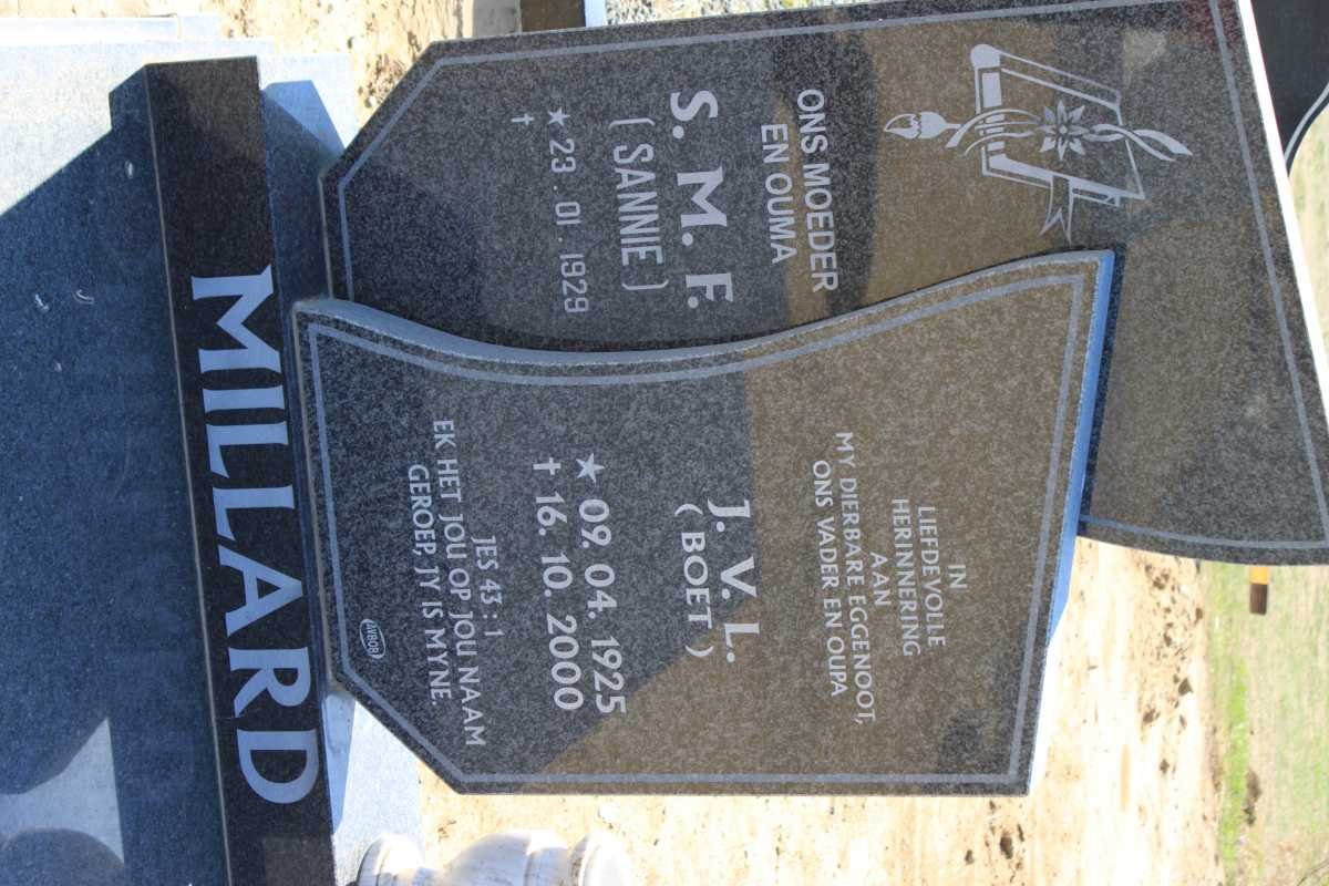 MILLARD J.V.L. 1925-2000 &amp; S.M.F. 1929-