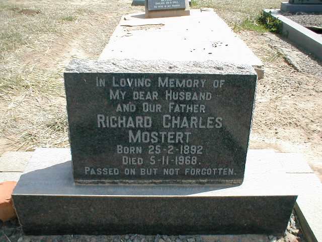 MOSTERT Richard Charles 1892-1968