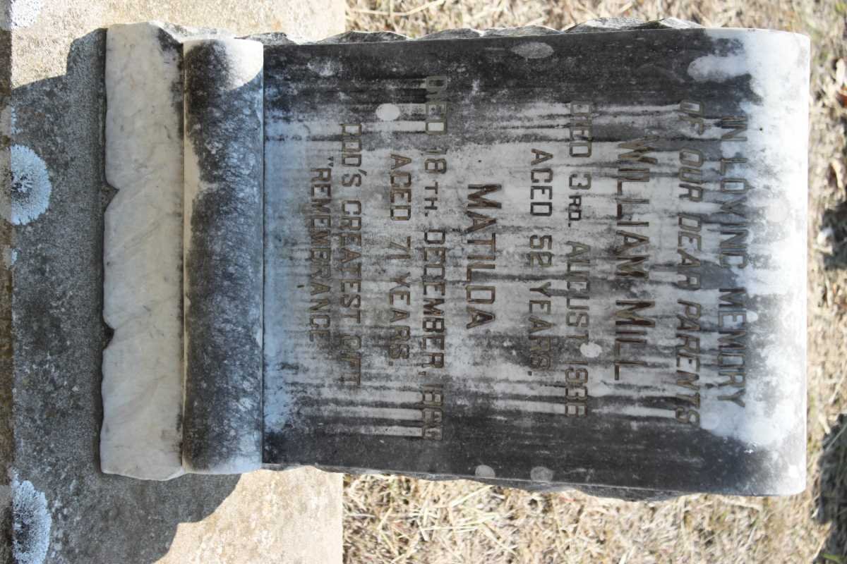 MILL William -1938 &amp; Matilda -196?