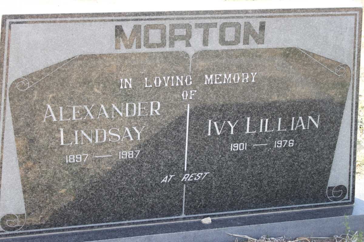 MORTON Alexander Lindsay 1897-1987 &amp; Ivy Lilian 1901-1976