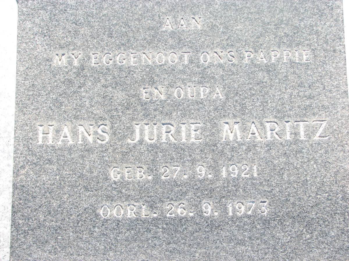 MARITZ Hans Jurie 1921-1973