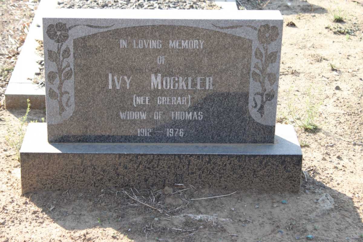MOCKLER Ivy nee CRERAR 1912-1976