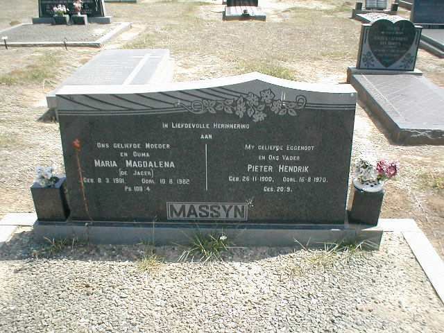 MASSYN Pieter Hendrik 1900-1970 &amp; Maria Magdalena DE JAGER 1901-1982