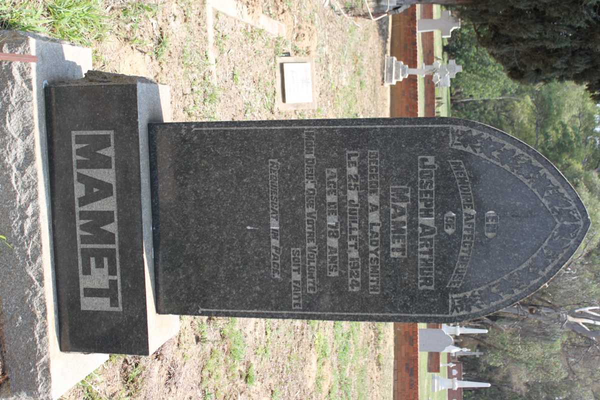 MAMET Joseph Arthur -1924