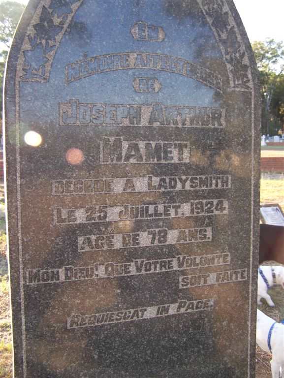 MAMET Joseph Arthur -1924