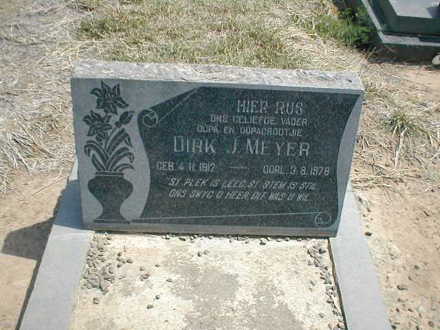 MEYER Dirk J. 1912-1978