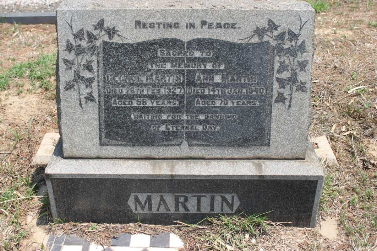 MARTIN George -1927 &amp; Ann -1940