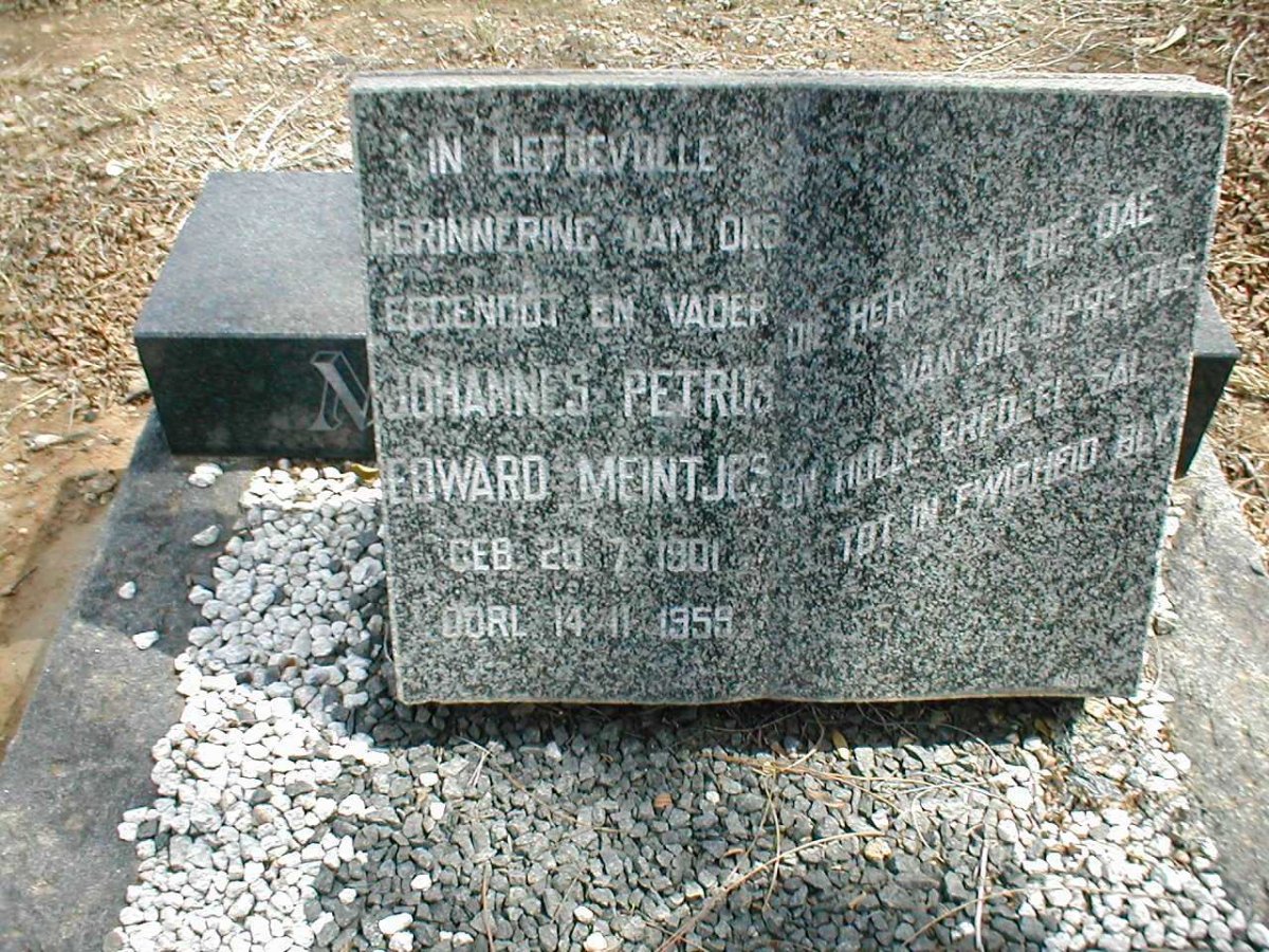 MEINTJES Johannes Petrus Edward 1901-1959