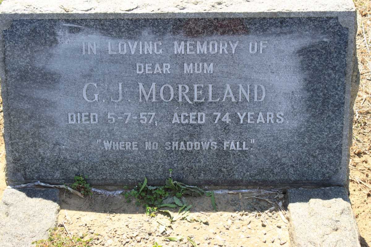 MORELAND G.J. -1957